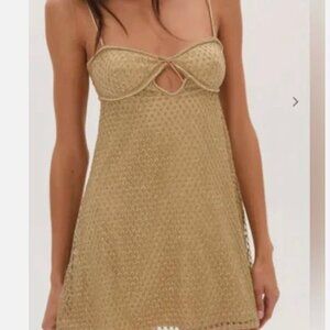 For Love and Lemons Glitter Slip Dress Size XS